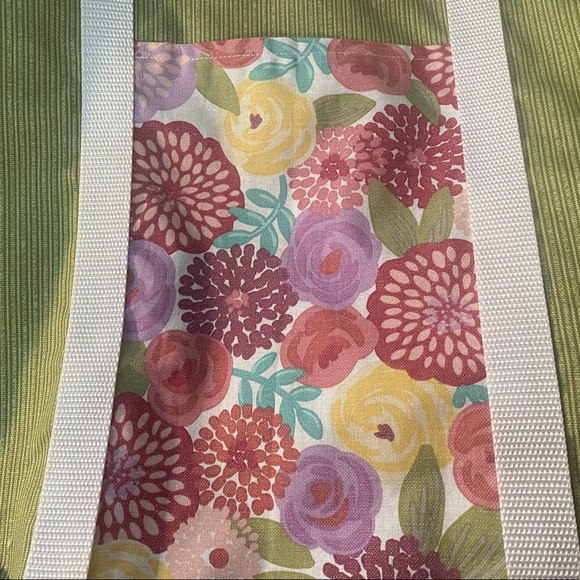 Large tote bag - “sage and floral” - Picture 4 of 4